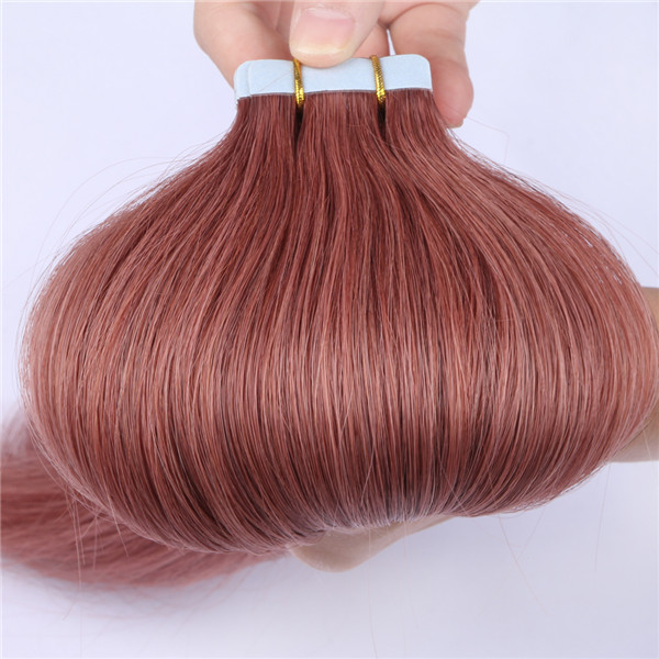 Wholesale double drawn high quality brazilian straight tape in extensions cost XS087